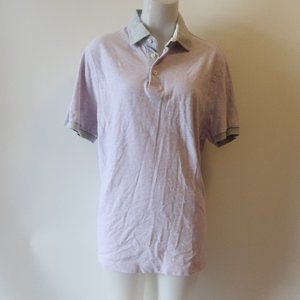 Mens Della Ciana Lavender Gray Heathered Polo Shirt 58 US/XL *